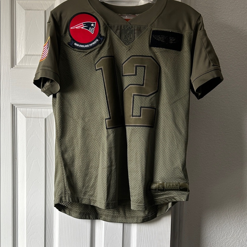 Nike Olive Green New England Patriots Jersey